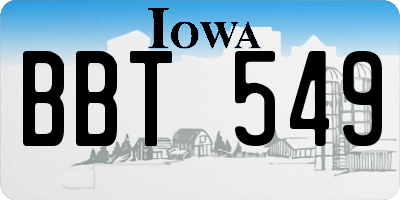 IA license plate BBT549