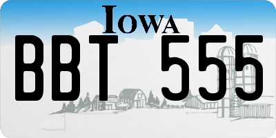IA license plate BBT555