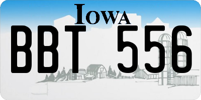 IA license plate BBT556