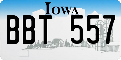 IA license plate BBT557