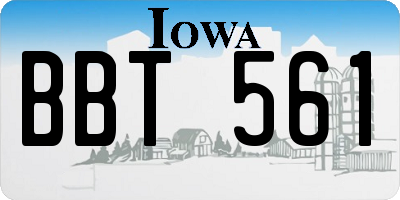 IA license plate BBT561