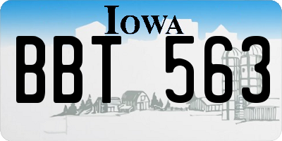 IA license plate BBT563