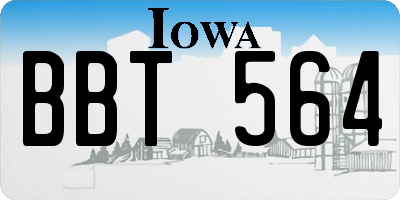 IA license plate BBT564