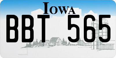 IA license plate BBT565