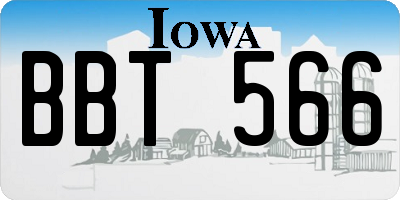 IA license plate BBT566