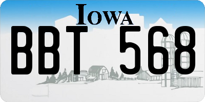 IA license plate BBT568