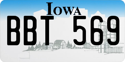 IA license plate BBT569