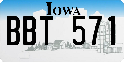 IA license plate BBT571