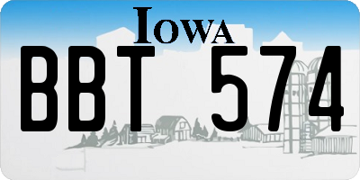 IA license plate BBT574