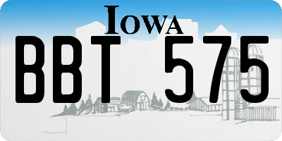 IA license plate BBT575