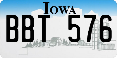 IA license plate BBT576