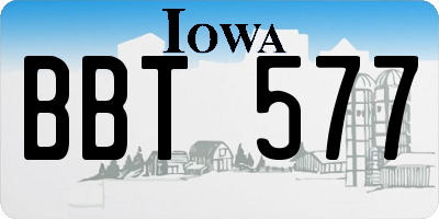 IA license plate BBT577