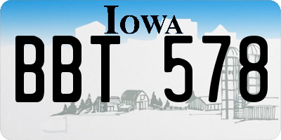 IA license plate BBT578