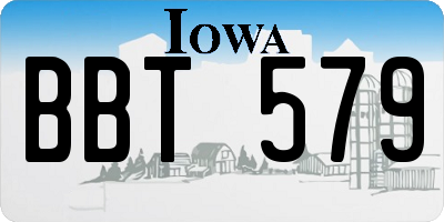 IA license plate BBT579