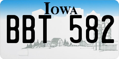 IA license plate BBT582