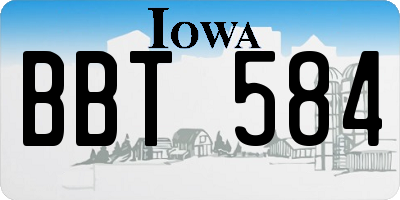 IA license plate BBT584