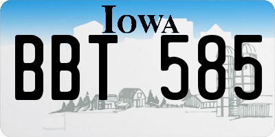 IA license plate BBT585