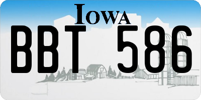 IA license plate BBT586