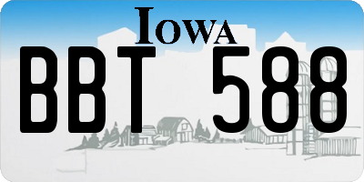IA license plate BBT588