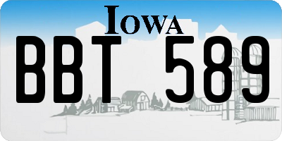 IA license plate BBT589