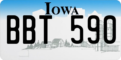 IA license plate BBT590
