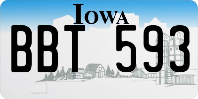 IA license plate BBT593