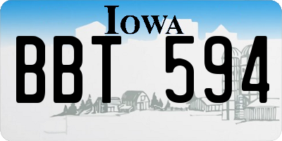 IA license plate BBT594