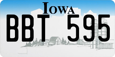 IA license plate BBT595