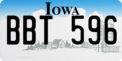 IA license plate BBT596