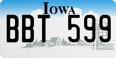 IA license plate BBT599