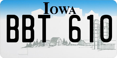 IA license plate BBT610