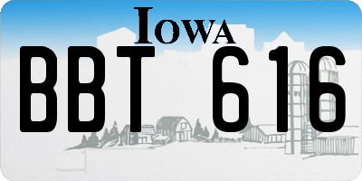 IA license plate BBT616