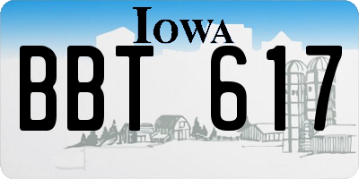 IA license plate BBT617