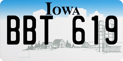 IA license plate BBT619