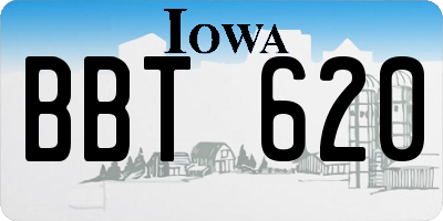 IA license plate BBT620