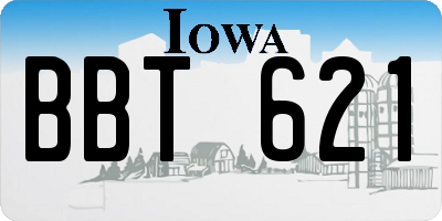 IA license plate BBT621