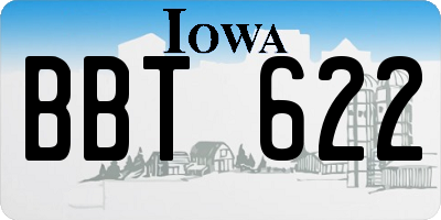 IA license plate BBT622