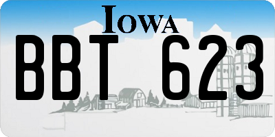 IA license plate BBT623