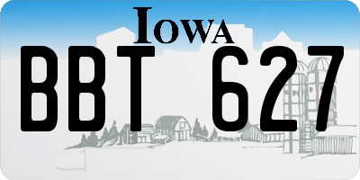 IA license plate BBT627