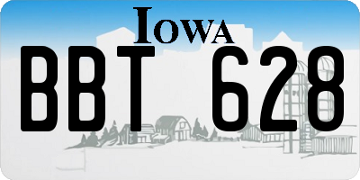IA license plate BBT628
