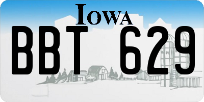 IA license plate BBT629
