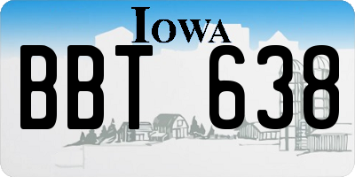IA license plate BBT638