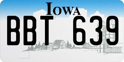 IA license plate BBT639