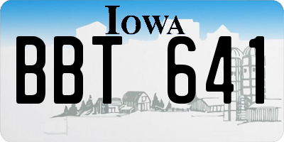 IA license plate BBT641