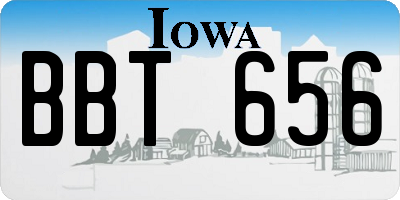 IA license plate BBT656