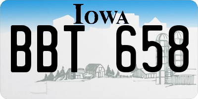 IA license plate BBT658