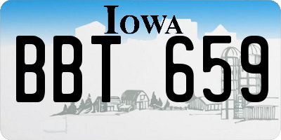 IA license plate BBT659