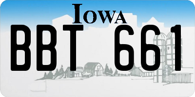 IA license plate BBT661