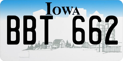 IA license plate BBT662