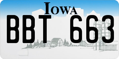 IA license plate BBT663